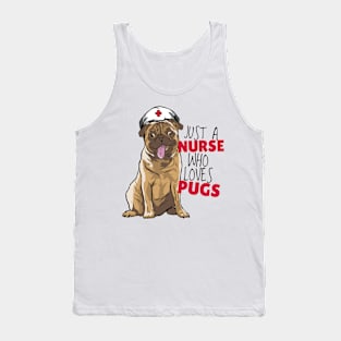 Pug Loving Nurse Tank Top